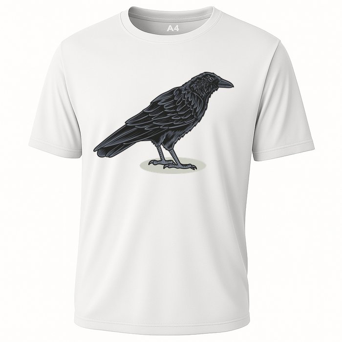 Crow Bird O White Surface Cooling Performance Crew T-Shirt