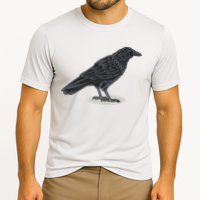 Crow Bird O White Surface Cooling Performance Crew T-Shirt