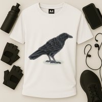 Crow Bird O White Surface Cooling Performance Crew T-Shirt