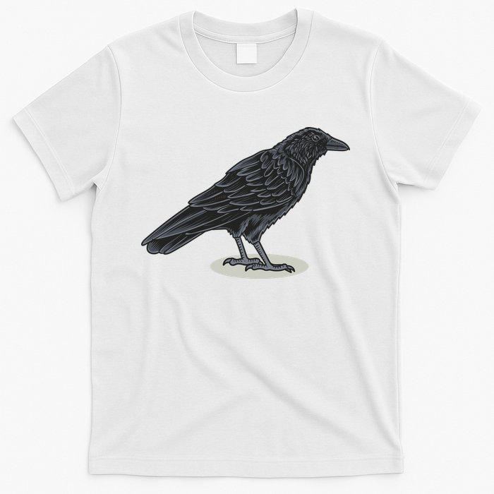 Crow Bird O White Surface T-Shirt