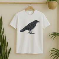Crow Bird O White Surface T-Shirt