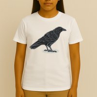 Crow Bird O White Surface T-Shirt