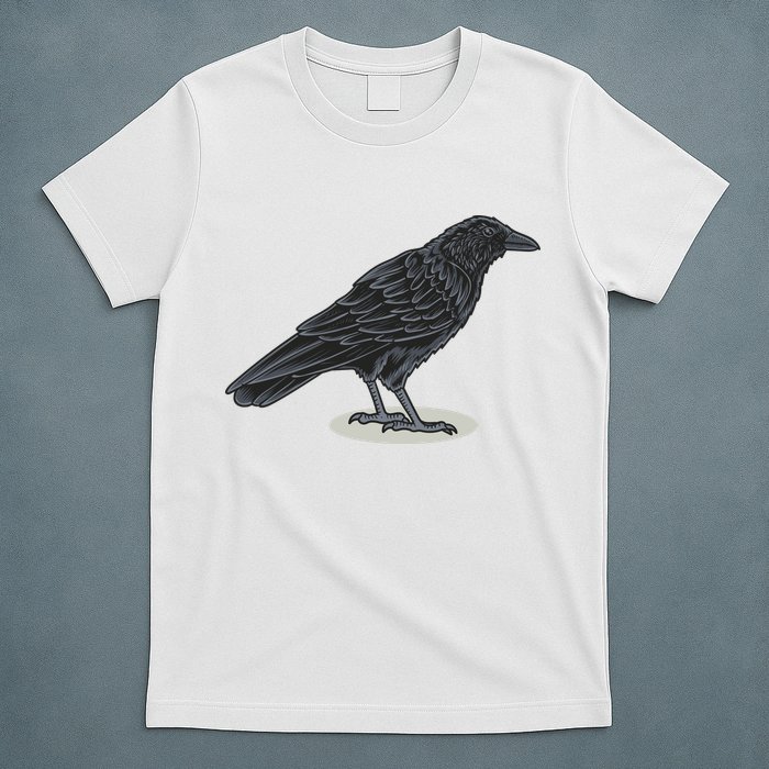 Crow Bird O White Surface T-Shirt