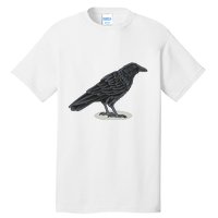 Crow Bird O White Surface Tall T-Shirt