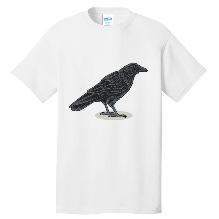 Crow Bird O White Surface Tall T-Shirt