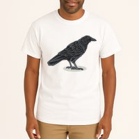 Crow Bird O White Surface Tall T-Shirt
