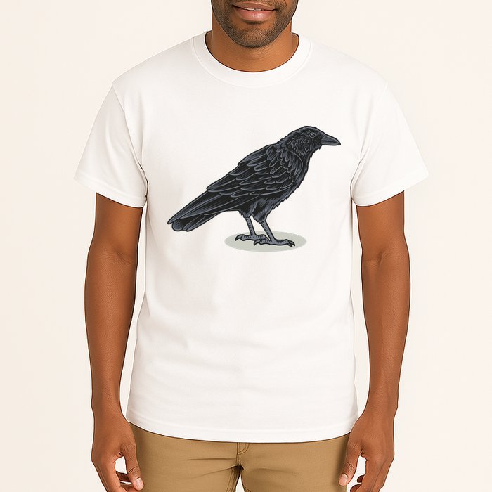 Crow Bird O White Surface Tall T-Shirt