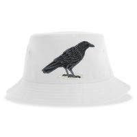 Crow Bird O White Surface Sustainable Bucket Hat