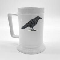 Crow Bird O White Surface Beer Stein