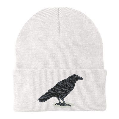 Crow Bird O White Surface Beanie