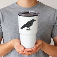 Crow Bird O White Surface Tumbler
