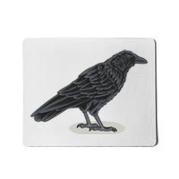 Crow Bird O White Surface Mousepad