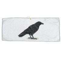 Crow Bird O White Surface Large Microfiber Waffle Golf Towel