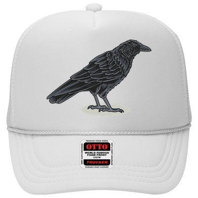 Crow Bird O White Surface Hat