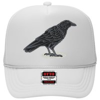 Crow Bird O White Surface Hat