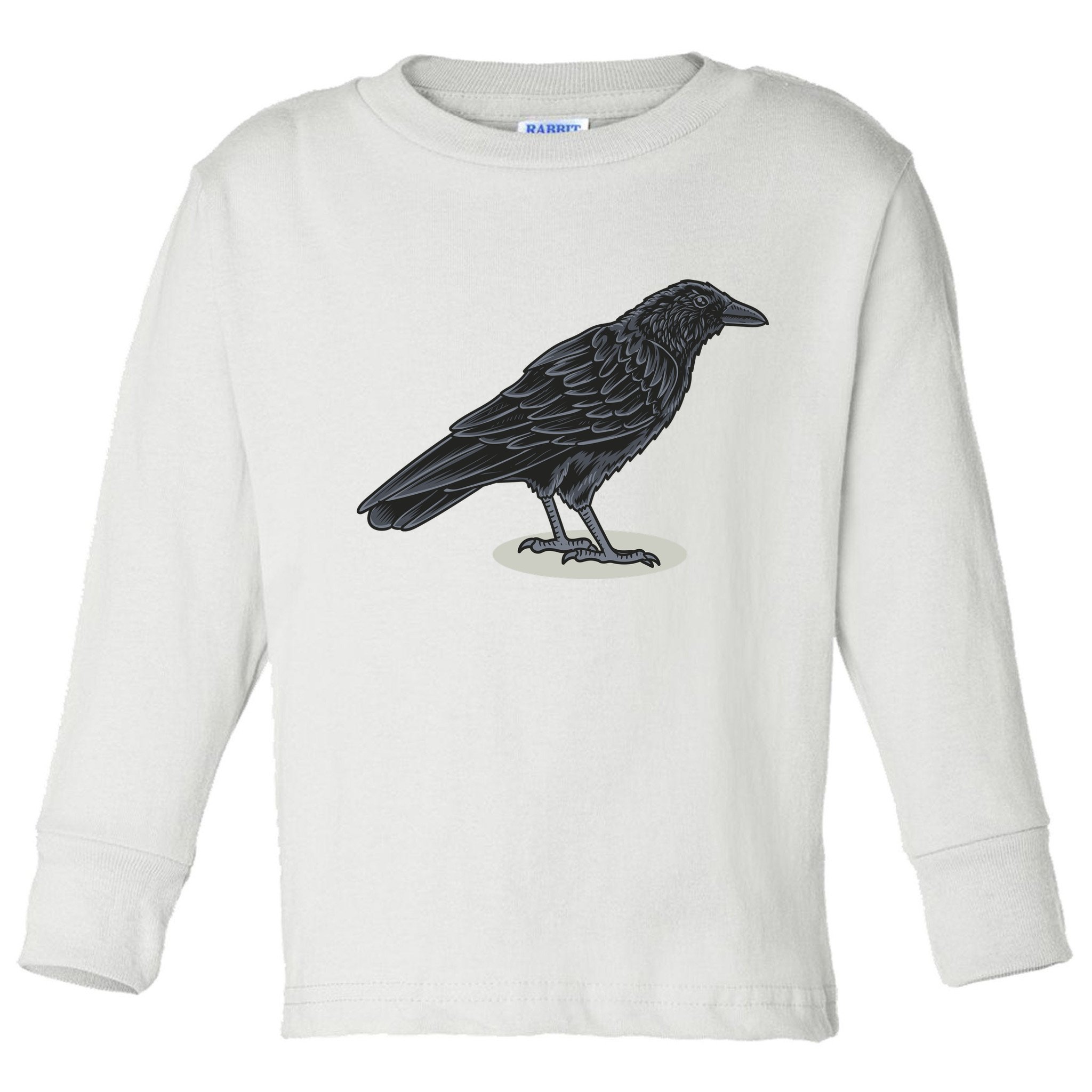 Crow Bird O White Surface Toddler Long Sleeve Shirt