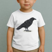 Crow Bird O White Surface Toddler T-Shirt