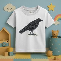 Crow Bird O White Surface Toddler T-Shirt