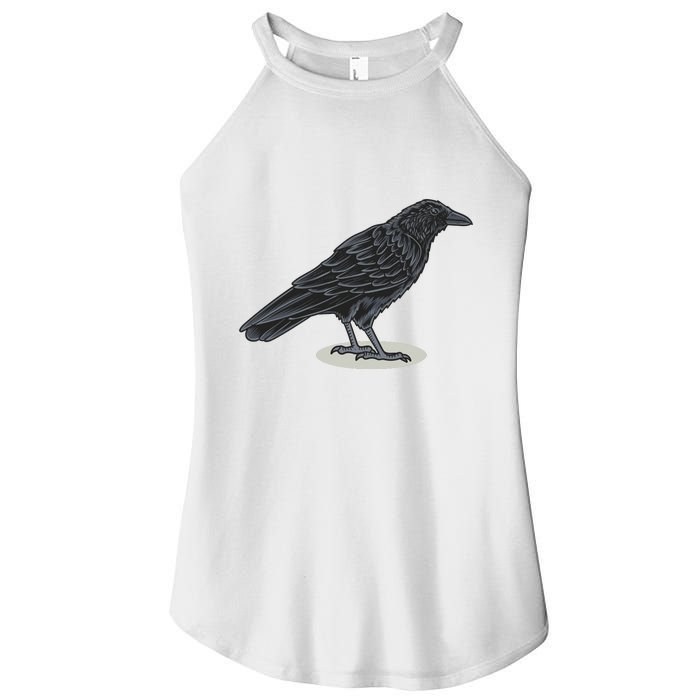 Crow Bird O White Surface Women's Perfect Tri Rocker Tank