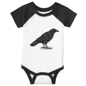 Crow Bird O White Surface Infant Baby Jersey Bodysuit