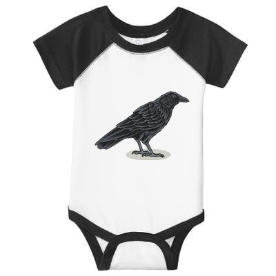 Crow Bird O White Surface Infant Baby Jersey Bodysuit