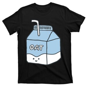 Cute Blue Oat Milk Carton For Vegans Vegetarians T-Shirt