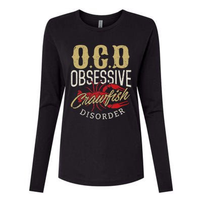 Crawfish Boil Ocd Funny Cajun Louisiana Festival Womens Cotton Relaxed Long Sleeve T-Shirt