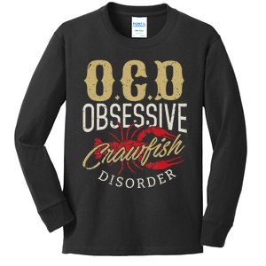 Crawfish Boil Ocd Funny Cajun Louisiana Festival Kids Long Sleeve Shirt