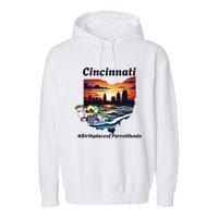 Cincinnati Birthplace Of Parrotheads Garment-Dyed Fleece Hoodie