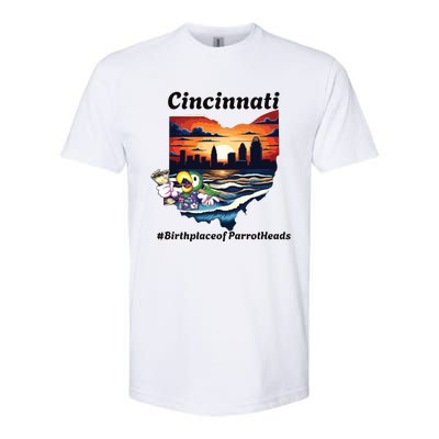 Cincinnati Birthplace Of Parrotheads Softstyle CVC T-Shirt