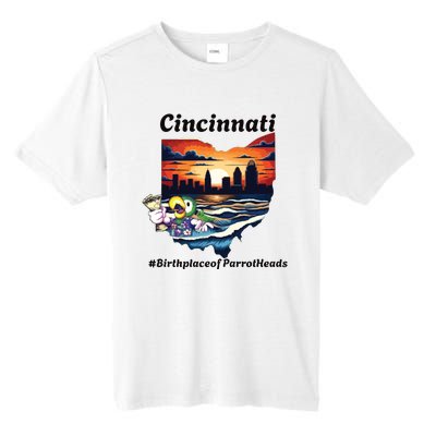 Cincinnati Birthplace Of Parrotheads Tall Fusion ChromaSoft Performance T-Shirt