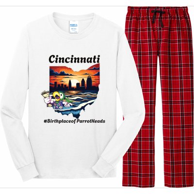 Cincinnati Birthplace Of Parrotheads Long Sleeve Pajama Set