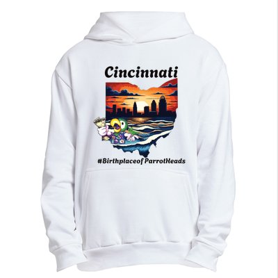 Cincinnati Birthplace Of Parrotheads Urban Pullover Hoodie