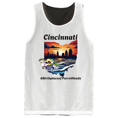 Cincinnati Birthplace Of Parrotheads Mesh Reversible Basketball Jersey Tank