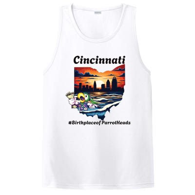 Cincinnati Birthplace Of Parrotheads PosiCharge Competitor Tank