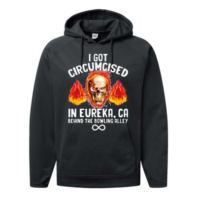 Circumcised Bowling Oddly Specific Humor Weird Funny Meme Performance Fleece Hoodie