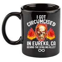 Circumcised Bowling Oddly Specific Humor Weird Funny Meme 11oz C Handle Ceramic Mug