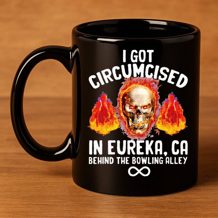 Circumcised Bowling Oddly Specific Humor Weird Funny Meme 11oz C Handle Ceramic Mug
