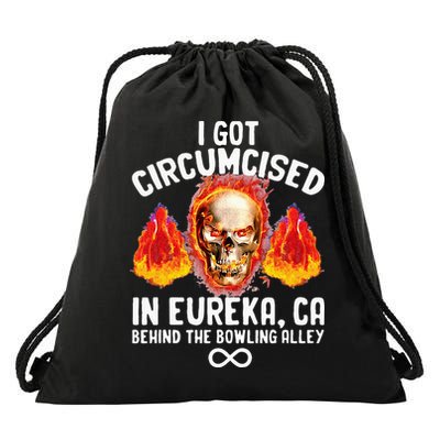 Circumcised Bowling Oddly Specific Humor Weird Funny Meme Drawstring Bag