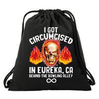 Circumcised Bowling Oddly Specific Humor Weird Funny Meme Drawstring Bag