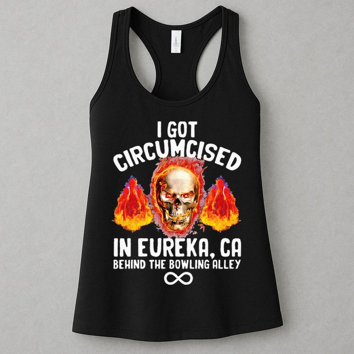 Circumcised Bowling Oddly Specific Humor Weird Funny Meme Womens Tank Top