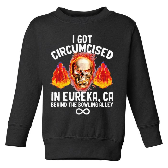 Circumcised Bowling Oddly Specific Humor Weird Funny Meme Toddler Sweatshirt