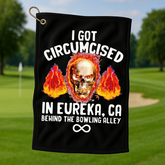 Circumcised Bowling Oddly Specific Humor Weird Funny Meme Golf Towel
