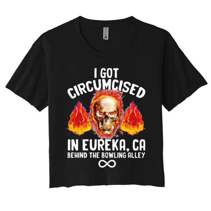 Circumcised Bowling Oddly Specific Humor Weird Funny Meme Crop Top