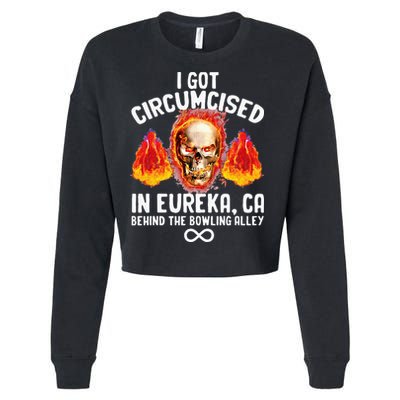 Circumcised Bowling Oddly Specific Humor Weird Funny Meme Cropped Pullover Crew