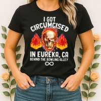 Circumcised Bowling Oddly Specific Humor Weird Funny Meme Womens T-Shirt