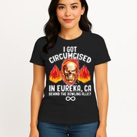 Circumcised Bowling Oddly Specific Humor Weird Funny Meme Womens T-Shirt
