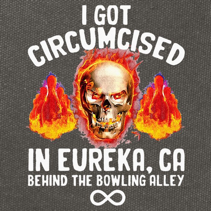Circumcised Bowling Oddly Specific Humor Weird Funny Meme Cotton Canvas Backpack