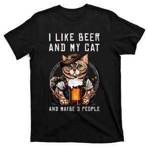 Cat Beer Oktoberfest Bavaria Lederhosen Party Kitten T-Shirt