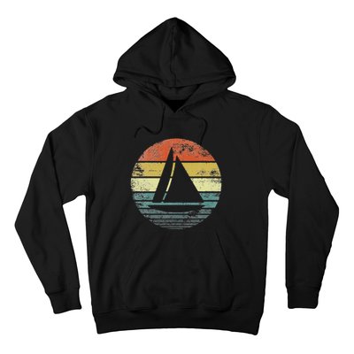 Captains Boat Owners Gifts Funny Retro Sailboat Sailing Ship Hoodie